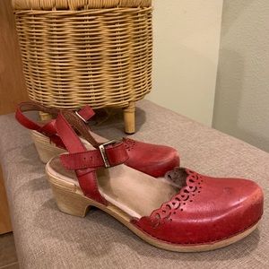 Red Dansko Mary Janes
